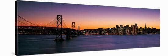 San Francisco at Sunset from Treasure Island-null-Stretched Canvas