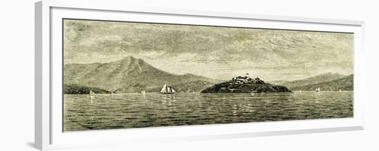 San Francisco Bay and Alcatraz Island 1891, USA-null-Framed Giclee Print