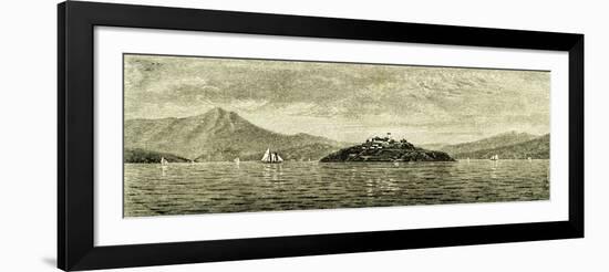 San Francisco Bay and Alcatraz Island 1891, USA-null-Framed Giclee Print