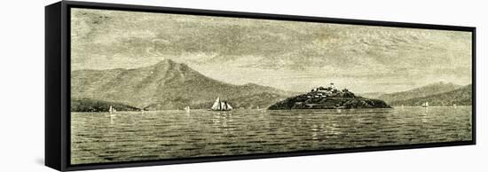 San Francisco Bay and Alcatraz Island 1891, USA-null-Framed Stretched Canvas
