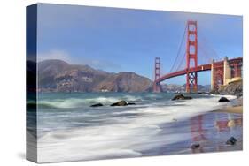 San Francisco Bay and Golden Gate Bridge, San Francisco, California, USA-null-Stretched Canvas