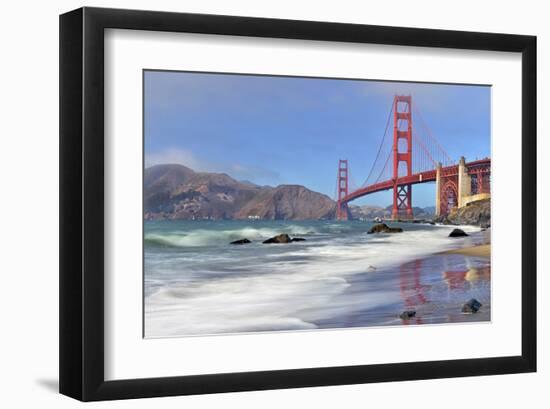 San Francisco Bay and Golden Gate Bridge, San Francisco, California, USA-null-Framed Art Print