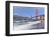 San Francisco Bay and Golden Gate Bridge, San Francisco, California, USA-null-Framed Art Print