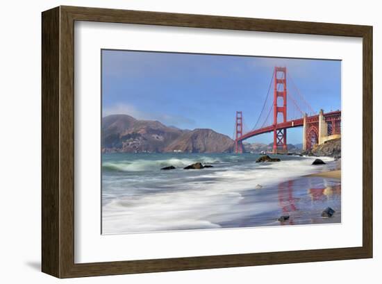 San Francisco Bay and Golden Gate Bridge, San Francisco, California, USA-null-Framed Art Print