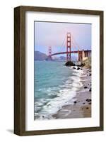 San Francisco Bay and Golden Gate Bridge, San Francisco, California, USA-null-Framed Art Print