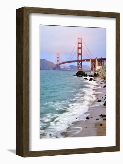 San Francisco Bay and Golden Gate Bridge, San Francisco, California, USA-null-Framed Art Print