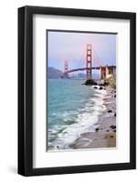 San Francisco Bay and Golden Gate Bridge, San Francisco, California, USA-null-Framed Art Print