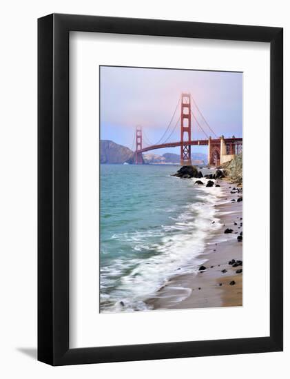 San Francisco Bay and Golden Gate Bridge, San Francisco, California, USA-null-Framed Art Print