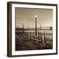 San Francisco Bay Bridge at Dusk-Alan Blaustein-Framed Photographic Print