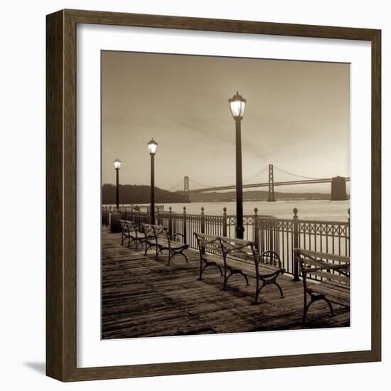 San Francisco Bay Bridge at Dusk-Alan Blaustein-Framed Photographic Print