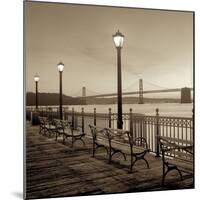 San Francisco Bay Bridge at Dusk-Alan Blaustein-Mounted Photographic Print