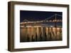 San Francisco Bay Bridge at Night Panorama-Wolterk-Framed Photographic Print