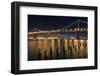 San Francisco Bay Bridge at Night Panorama-Wolterk-Framed Photographic Print