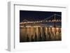 San Francisco Bay Bridge at Night Panorama-Wolterk-Framed Photographic Print