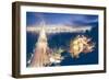 San Francisco Bay Bridge Night Cityscape, California-Vincent James-Framed Photographic Print