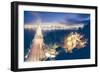 San Francisco Bay Bridge Night Cityscape, California-Vincent James-Framed Photographic Print