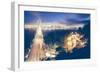 San Francisco Bay Bridge Night Cityscape, California-Vincent James-Framed Photographic Print