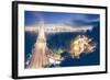 San Francisco Bay Bridge Night Cityscape, California-Vincent James-Framed Photographic Print