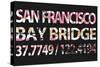 San Francisco Bay Bridge-Whoartnow-Stretched Canvas