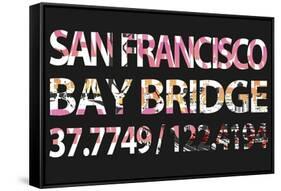 San Francisco Bay Bridge-Whoartnow-Framed Stretched Canvas