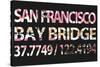 San Francisco Bay Bridge-Whoartnow-Stretched Canvas