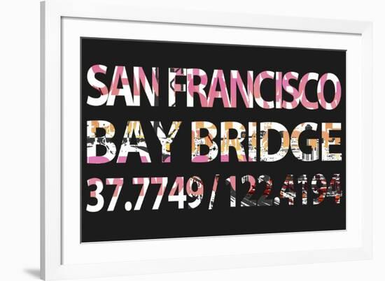 San Francisco Bay Bridge-Whoartnow-Framed Giclee Print