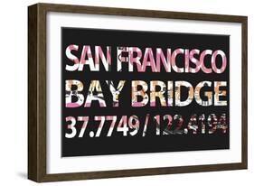 San Francisco Bay Bridge-Whoartnow-Framed Giclee Print