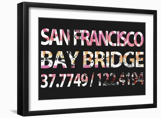 San Francisco Bay Bridge-Whoartnow-Framed Giclee Print