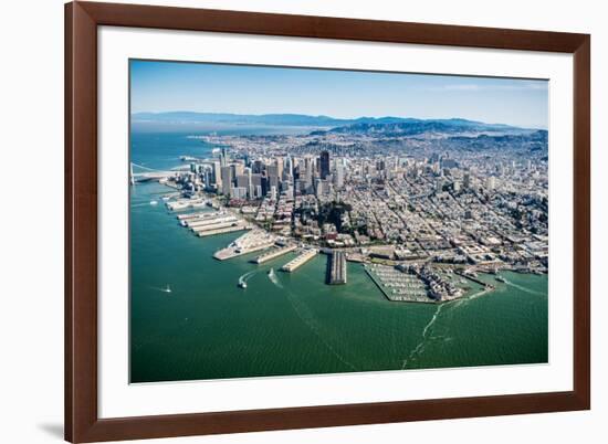 San Francisco Bay Piers Aloft-Steve Gadomski-Framed Photographic Print