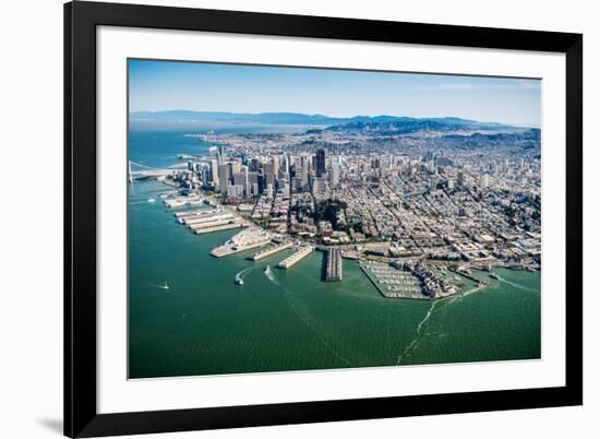 San Francisco Bay Piers Aloft-Steve Gadomski-Framed Photographic Print