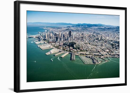 San Francisco Bay Piers Aloft-Steve Gadomski-Framed Photographic Print