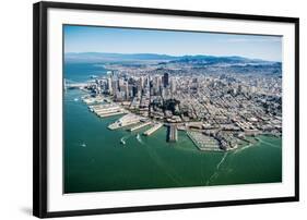 San Francisco Bay Piers Aloft-Steve Gadomski-Framed Photographic Print