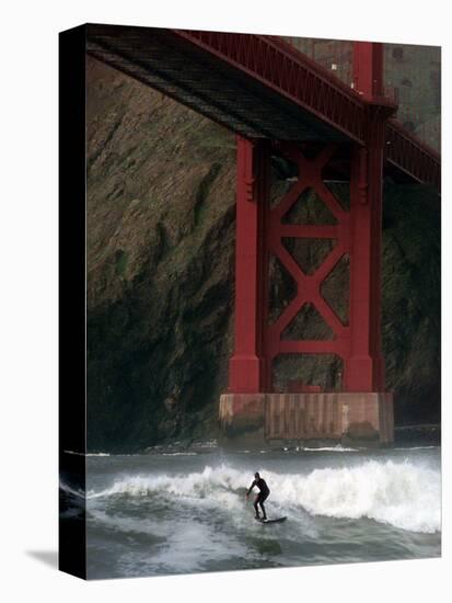 San Francisco Bay Surfer-Dan Krauss-Stretched Canvas