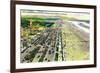 San Francisco Beach and Great Highway - San Francisco, CA-Lantern Press-Framed Art Print