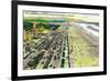 San Francisco Beach and Great Highway - San Francisco, CA-Lantern Press-Framed Art Print