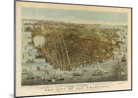 San Francisco Birds Eye View, c.1878-Charles R^ Parsons-Mounted Art Print