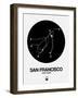 San Francisco Black Subway Map-NaxArt-Framed Art Print