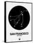 San Francisco Black Subway Map-NaxArt-Framed Stretched Canvas