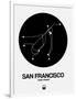 San Francisco Black Subway Map-NaxArt-Framed Art Print