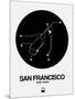 San Francisco Black Subway Map-NaxArt-Mounted Art Print