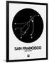 San Francisco Black Subway Map-NaxArt-Framed Art Print