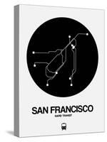 San Francisco Black Subway Map-NaxArt-Stretched Canvas