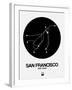 San Francisco Black Subway Map-NaxArt-Framed Art Print