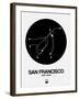 San Francisco Black Subway Map-NaxArt-Framed Art Print