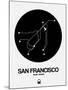 San Francisco Black Subway Map-NaxArt-Mounted Art Print