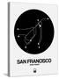 San Francisco Black Subway Map-NaxArt-Stretched Canvas