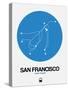 San Francisco Blue Subway Map-NaxArt-Stretched Canvas