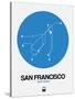San Francisco Blue Subway Map-NaxArt-Stretched Canvas