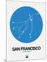 San Francisco Blue Subway Map-NaxArt-Mounted Art Print