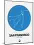 San Francisco Blue Subway Map-NaxArt-Mounted Art Print